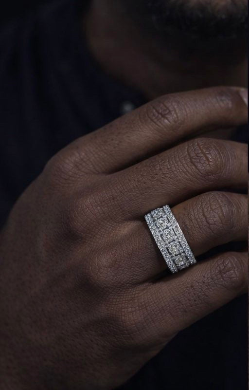 VVS Men’s Diamond Moissanite Ring